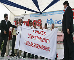 DECLARAN A TUMBES TERRITORIO LIBRE DE ANALFABETISMO